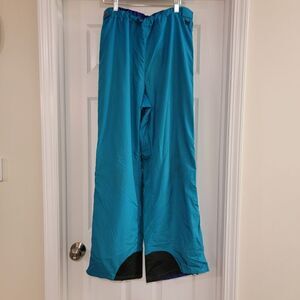 Vintage 90s Columbia Sportswear Teal Nylon Ski Snow Pants Men's - Large